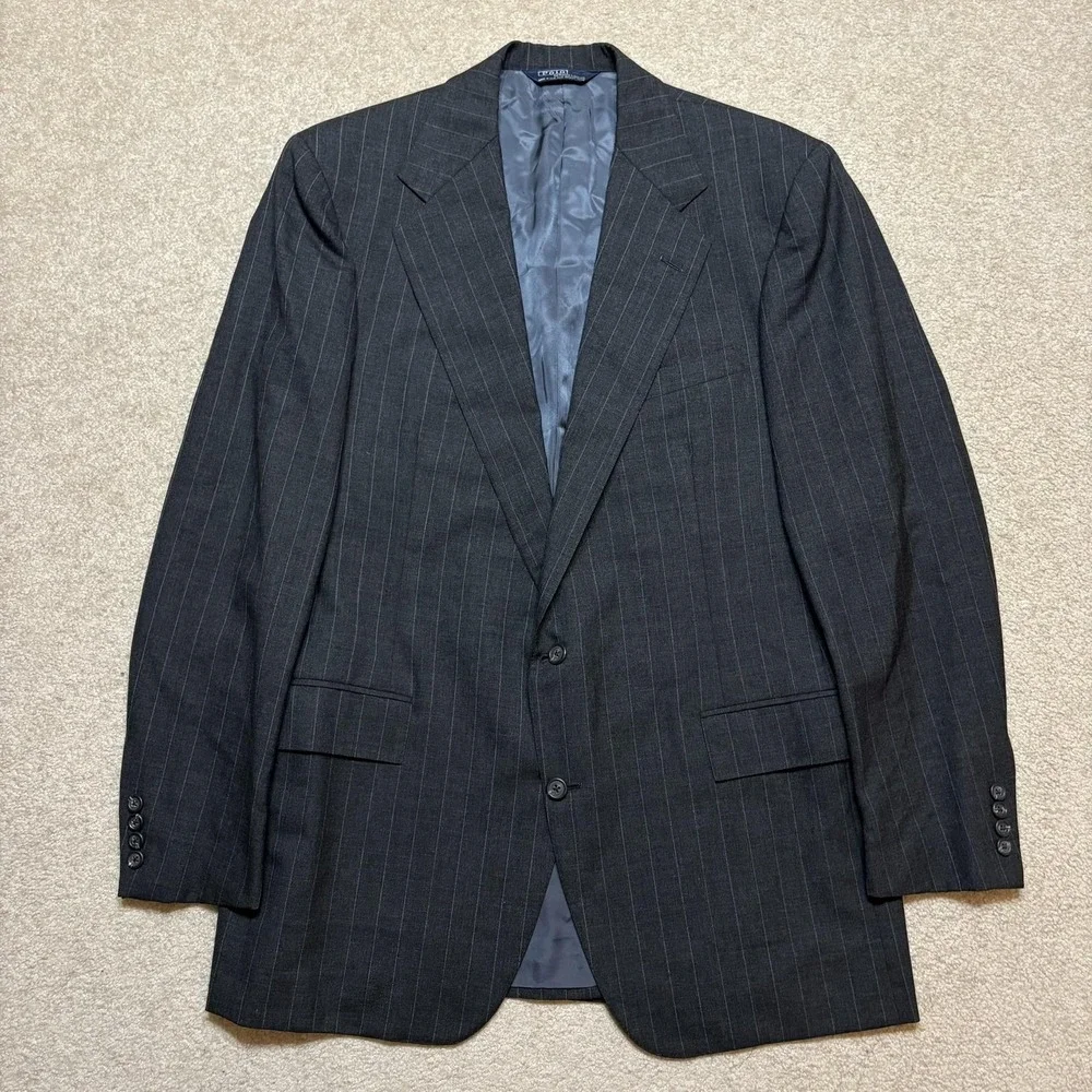 Polo By Ralph Lauren‎ Blazer Mens 42 Pinstripe Wool Sport Coat USA Neiman Marcus